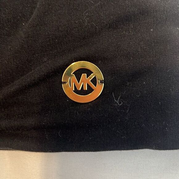 Michael Michael Kors size small black long sleeve wrap front knit top EUC - Picture 5 of 14